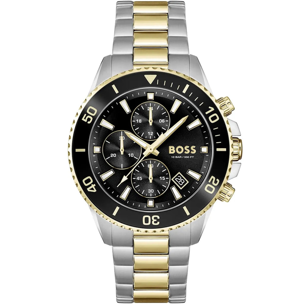 Hugo Boss Admiral 1513908 46mm Men’s Chronograph Watch – Black Dial & Stainless Steel Bracelet
