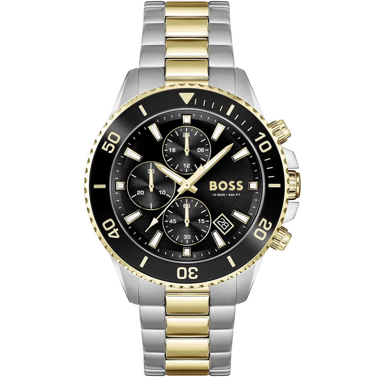 Hugo Boss Admiral 1513908 46mm Men’s Chronograph Watch – Black Dial & Stainless Steel Bracelet