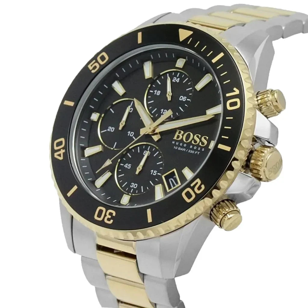 Hugo Boss Admiral 1513908 46mm Men’s Chronograph Watch – Black Dial & Stainless Steel Bracelet