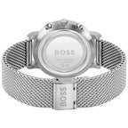 Hugo Boss Skymaster 1513933 43mm Men’s Chronograph Watch – White Dial & Silver-tone Stainless Steel Mesh Bracelet