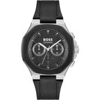 Hugo Boss Taper 1514085 45mm Men’s Chronograph Watch – Black Dial & Black Rubber Strap