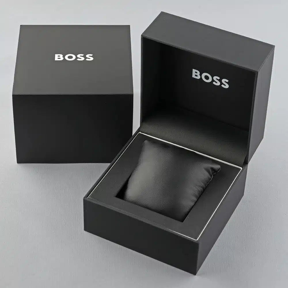 Hugo Boss Taper 1514086 45mm Men’s Chronograph Watch – Black Dial & Navy Blue Genuine Leather Strap
