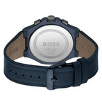 Hugo Boss Taper 1514086 45mm Men’s Chronograph Watch – Black Dial & Navy Blue Genuine Leather Strap
