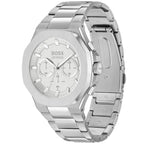 Hugo Boss Taper 1514087 45mm Men’s Chronograph Watch – Silver Sunray Dial & Stainless Steel Bracelet