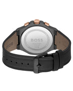 Hugo Boss Taper 1514089 45mm Men’s Chronograph Watch – Black Dial & Black Genuine Leather Strap