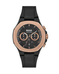 Hugo Boss Taper 1514089 45mm Men’s Chronograph Watch – Black Dial & Black Genuine Leather Strap