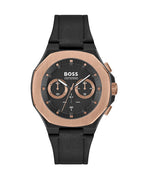 Hugo Boss Taper 1514089 45mm Men’s Chronograph Watch – Black Dial & Black Genuine Leather Strap