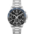 Hugo Boss Troper 1514101 45mm Men’s Chronograph Watch – Black Sunray Dial & Silver Stainless Steel Link Bracelet
