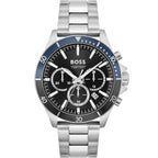 Hugo Boss Troper 1514101 45mm Men’s Chronograph Watch – Black Sunray Dial & Silver Stainless Steel Link Bracelet