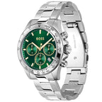 Hugo Boss Hero 1514217 43mm Men’s Chronograph Watch – Green Dial & Silver Stainless Steel Link Bracelet