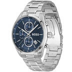 Hugo Boss Grand Prix 1514226 44mm Men’s Chronograph Watch – Blue Dial & Stainless Steel Bracelet