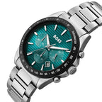Hugo Boss Strike 1792156 Men's Silver Steel Watch With Textured Green Dial 1514241 41mm Men’s Chronograph Watch – Green Dial & Stainless Steel Bracelet