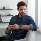 Hugo Boss Strike 1792156 Men's Silver Steel Watch With Textured Green Dial 1514241 41mm Men’s Chronograph Watch – Green Dial & Stainless Steel Bracelet