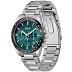 Hugo Boss Strike 1792156 Men's Silver Steel Watch With Textured Green Dial 1514241 41mm Men’s Chronograph Watch – Green Dial & Stainless Steel Bracelet