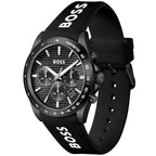 Hugo Boss Strike 1514289 41mm Men’s Chronograph Watch – Black Dial & Black Rubber Strap