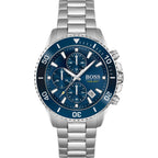Hugo Boss Admiral 1513907 46mm Men’s Chronograph Watch – Blue Dial & Stainless Steel Bracelet