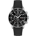 Hugo Boss Admiral 1513912 46mm Men’s Chronograph Watch – Black Dial & Black Silicone Strap