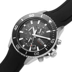 Hugo Boss Admiral 1513912 46mm Men’s Chronograph Watch – Black Dial & Black Silicone Strap