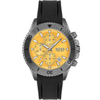 Hugo Boss Admiral 1513968 46mm Men’s Chronograph Watch – Yellow Dial & Black Silicone Strap
