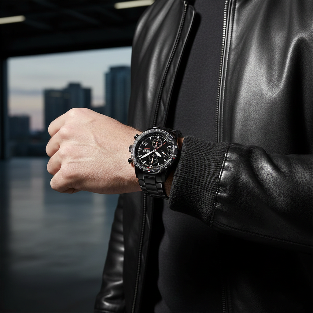 Hugo Boss Aero 1513771 44mm Men’s Chronograph Watch – Black Dial & Stainless Steel Bracelet