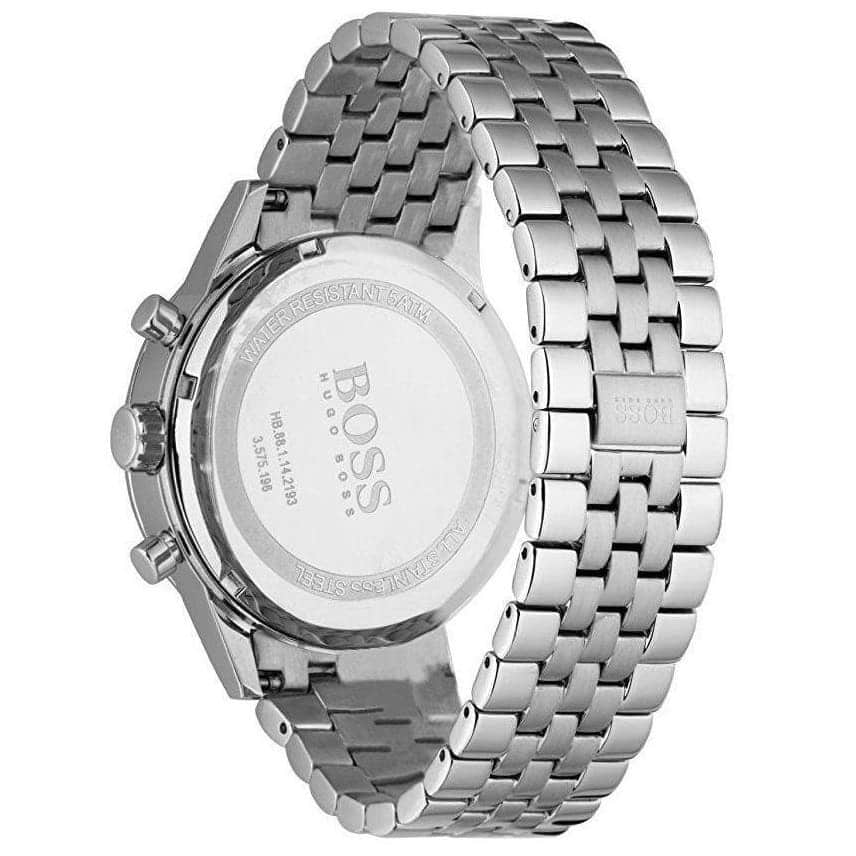 Hugo Boss Aeroliner 1512446 44mm Men’s Chronograph Watch – Black Dial & Stainless Steel Bracelet