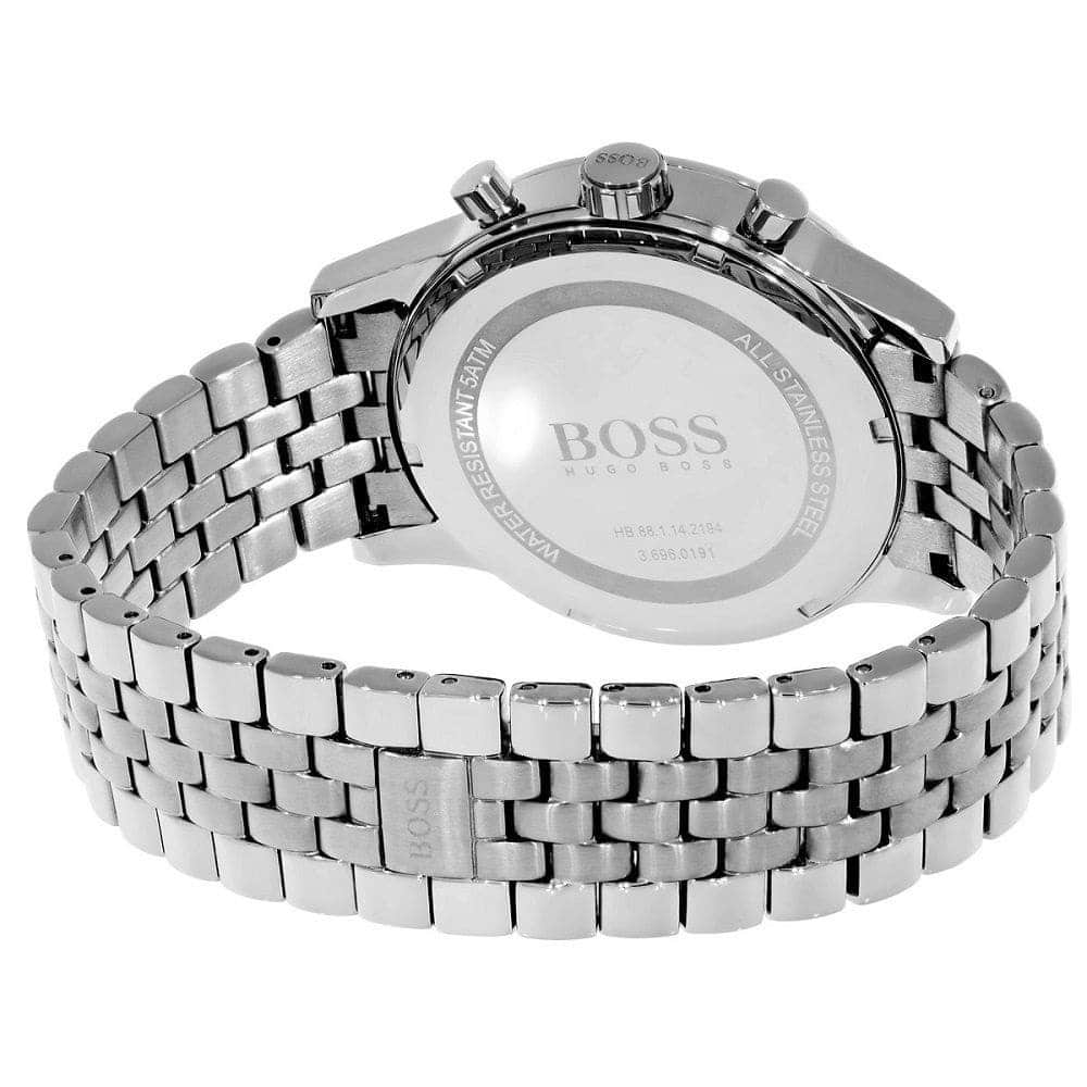 Hugo Boss Aeroliner 1512446 44mm Men’s Chronograph Watch – Black Dial & Stainless Steel Bracelet