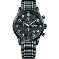Hugo Boss Aeroliner 1513180 44mm Men’s Chronograph Watch – Black Dial & Stainless Steel Bracelet