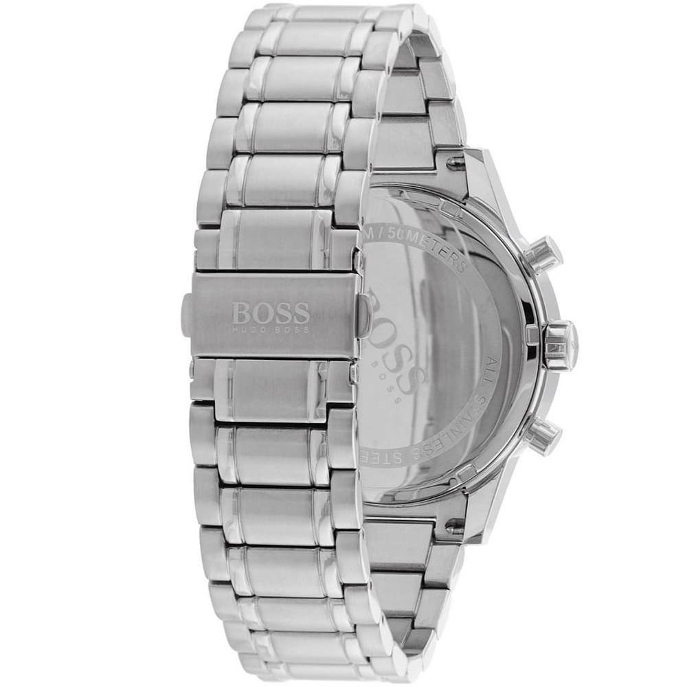 Hugo Boss Aeroliner 1513181 44mm Men’s Chronograph Watch – Grey Dial & Silver-tone Bracelet