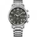 Hugo Boss Aeroliner 1513181 44mm Men’s Chronograph Watch – Grey Dial & Silver-tone Bracelet
