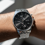 Hugo Boss Associate 1513869 42mm Men’s Chronograph Watch – Black Dial & Stainless Steel Bracelet