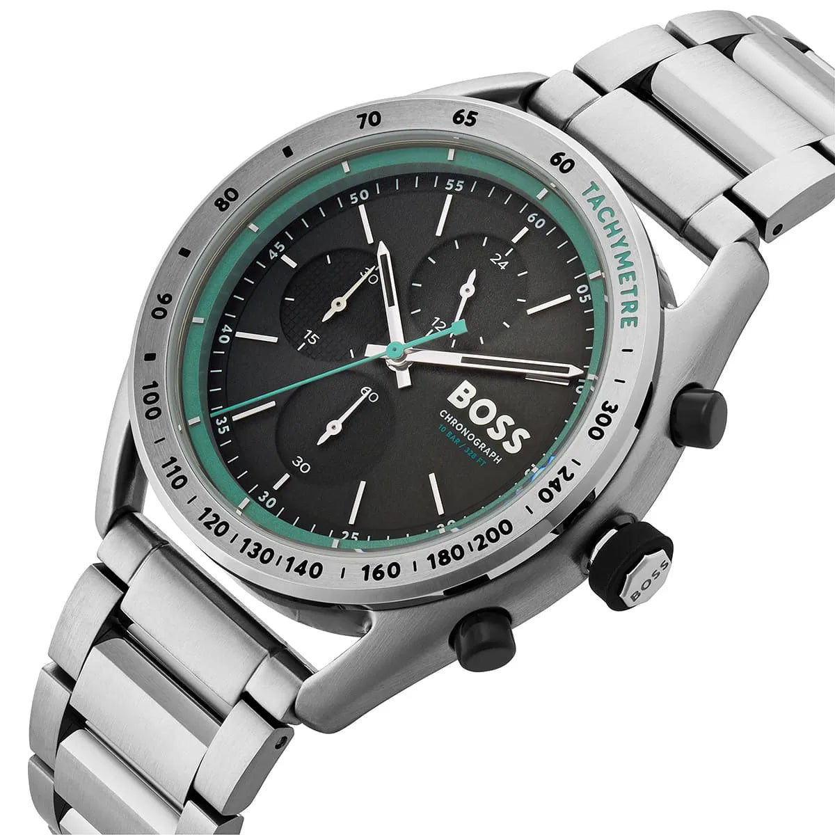 Hugo Boss Center Court 1514023 44mm Men’s Chronograph Watch – Black Dial & Silver-tone Link Bracelet