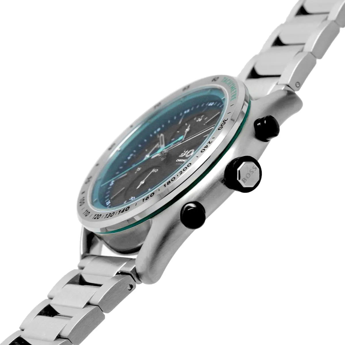 Hugo Boss Center Court 1514023 44mm Men’s Chronograph Watch – Black Dial & Silver-tone Link Bracelet