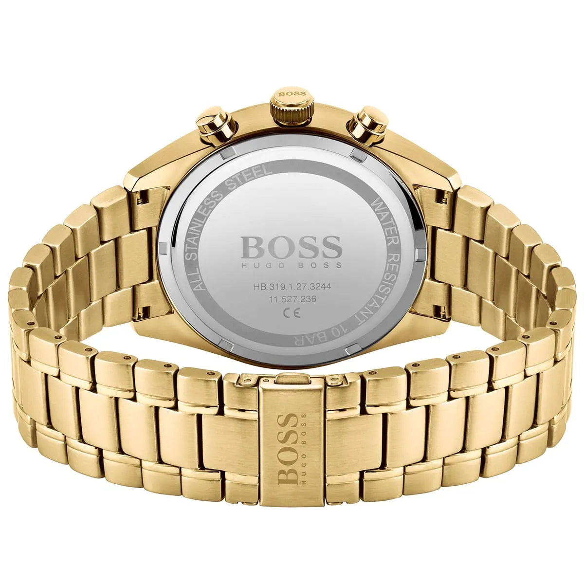 Hugo Boss Champion 1513848 44mm Men’s Chronograph Watch – Black Dial & Gold-tone Bracelet