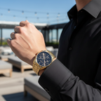 Hugo Boss Champion 1513848 44mm Men’s Chronograph Watch – Black Dial & Gold-tone Bracelet
