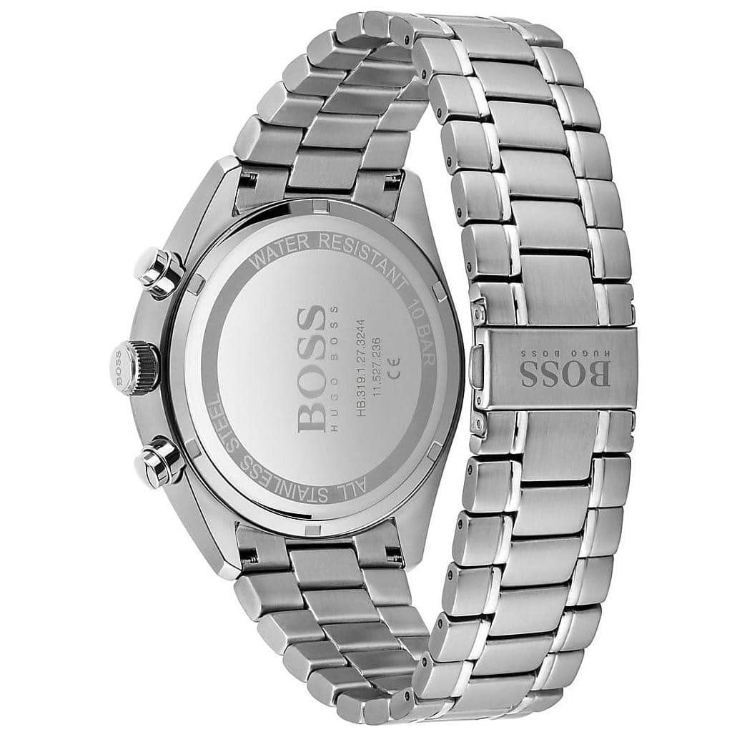Hugo Boss Champion 1513871 44mm Men’s Chronograph Watch – Black Dial & Silver-tone Bracelet