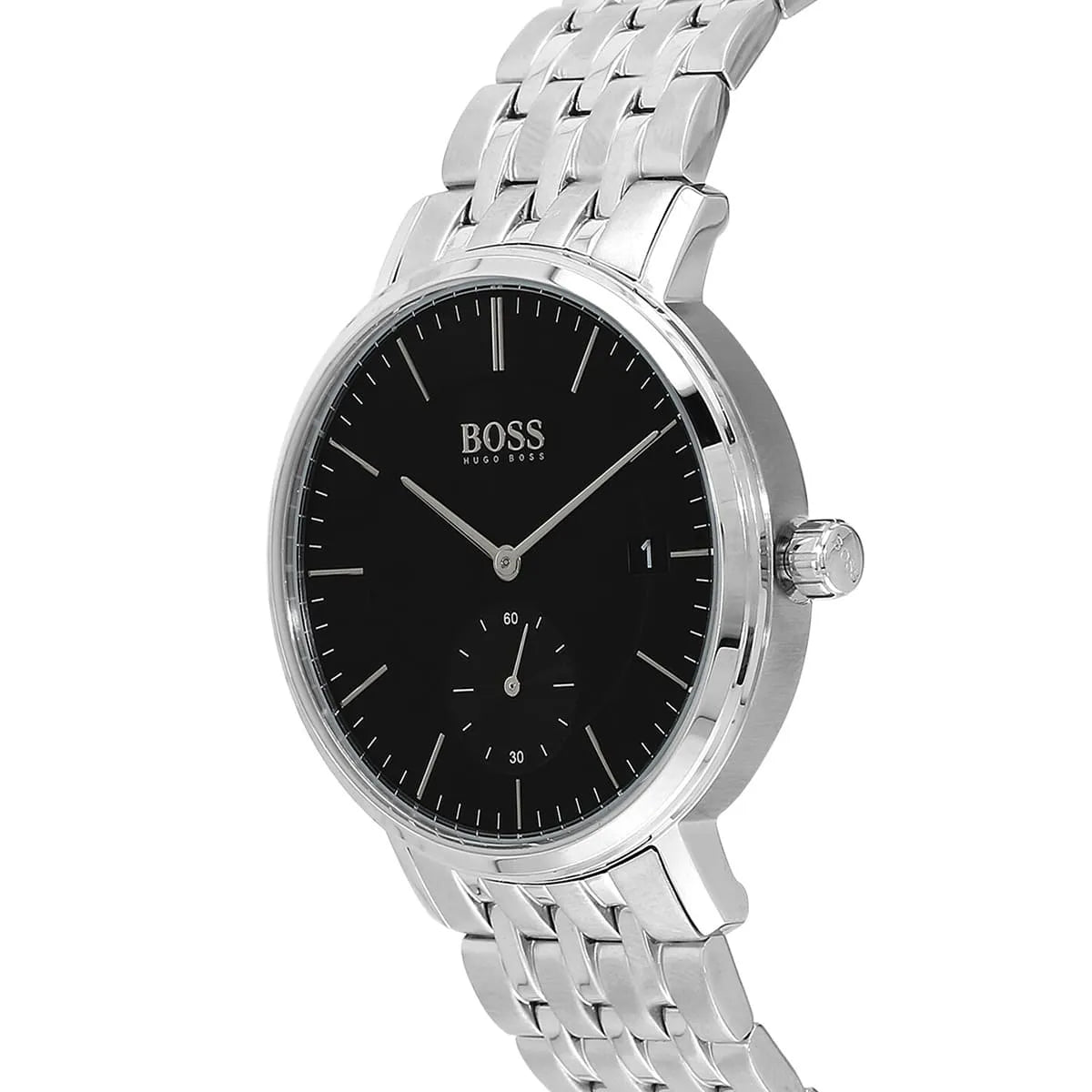 Hugo Boss Corporal 1513641 40mm Men’s Quartz Watch – Black Dial & Stainless Steel Bracelet