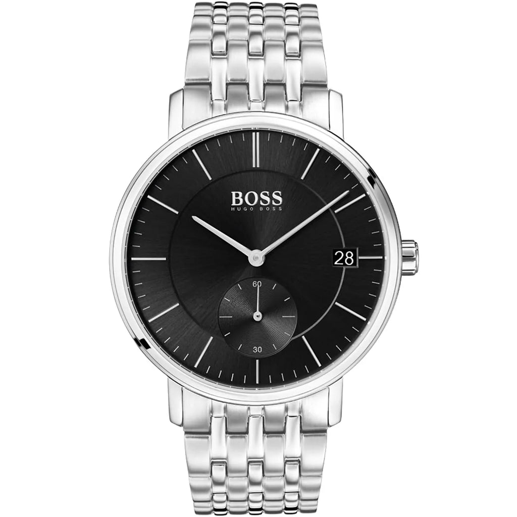 Hugo Boss Corporal 1513641 40mm Men’s Quartz Watch – Black Dial & Stainless Steel Bracelet