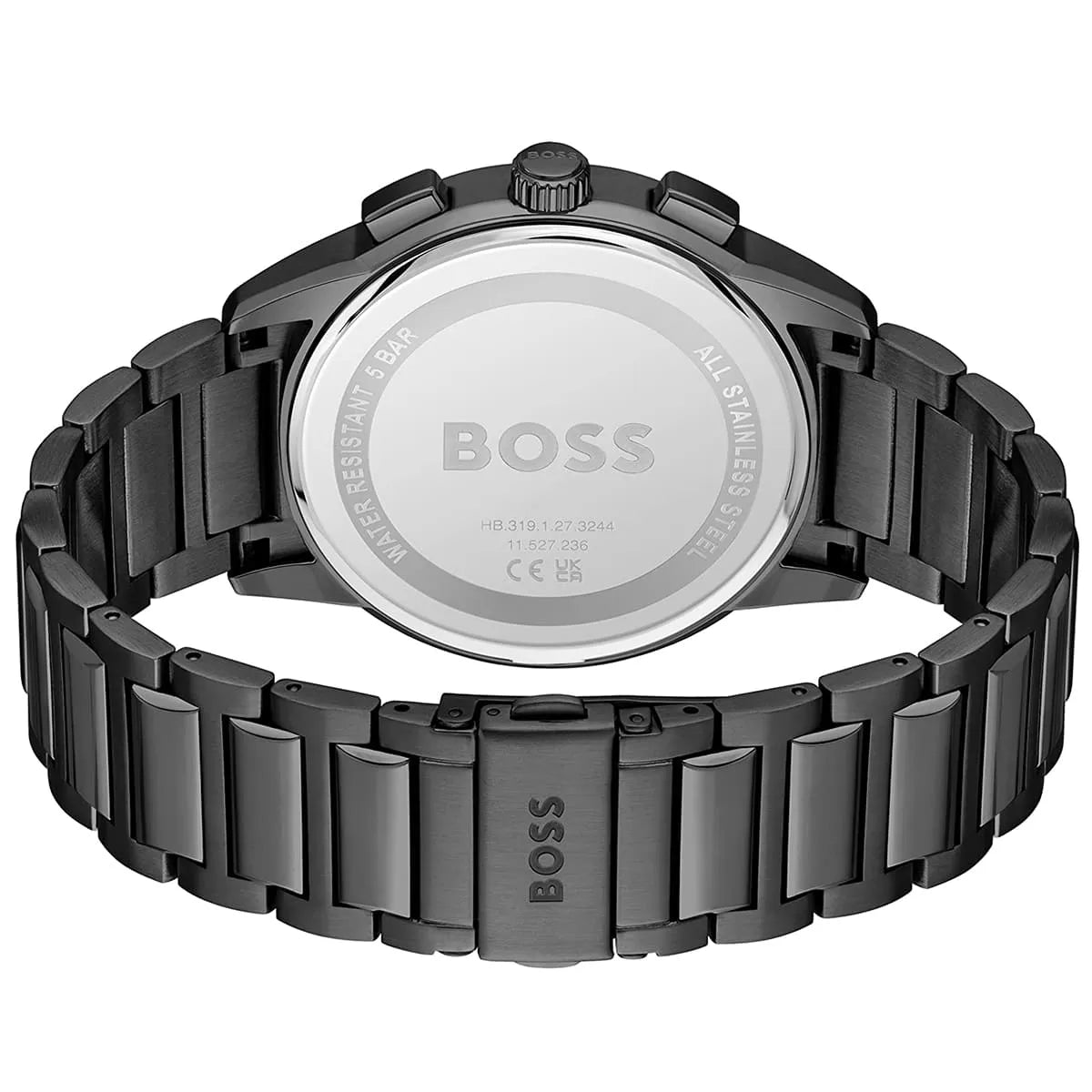 Hugo Boss Dapper 1513929 43mm Men’s Chronograph Watch – Black Dial & Stainless Steel Bracelet