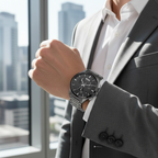 Hugo Boss Dapper 1513929 43mm Men’s Chronograph Watch – Black Dial & Stainless Steel Bracelet