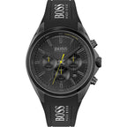 Hugo Boss Distinct 1513859 46mm Men’s Chronograph Watch – Black Dial & Black Silicone Strap