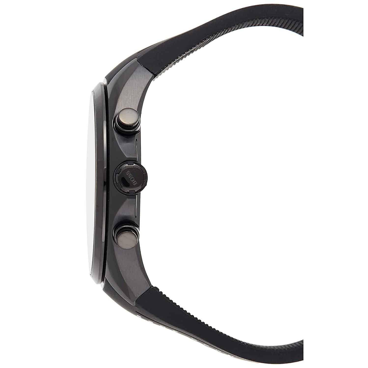 Hugo Boss Distinct 1513859 46mm Men’s Chronograph Watch – Black Dial & Black Silicone Strap