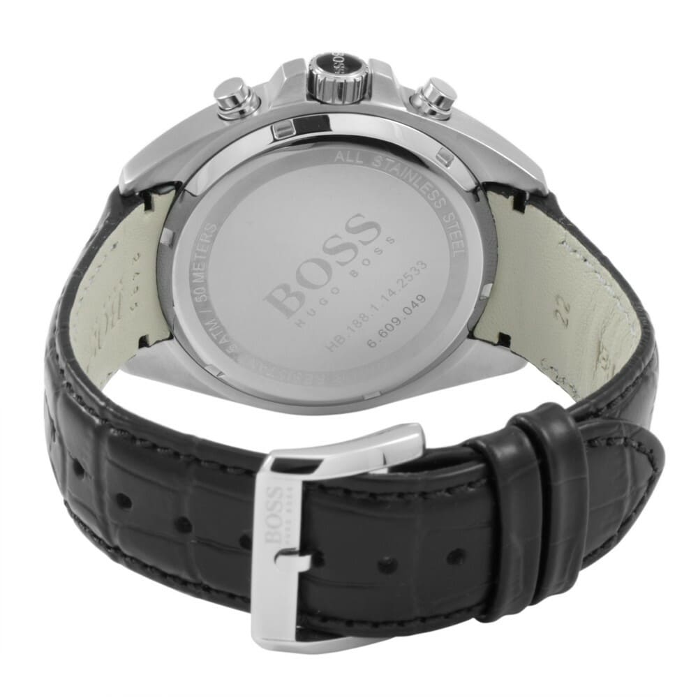 Hugo Boss Driver 1512879 44mm Men’s Chronograph Watch – Black Dial & Black Leather Strap