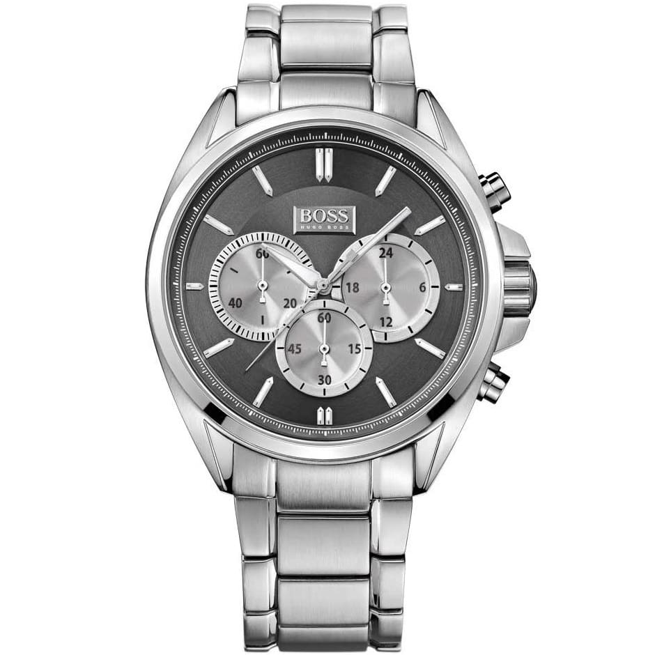 Hugo Boss Driver 1512883 44mm Men’s Chronograph Watch – Black Dial & Silver-tone Bracelet