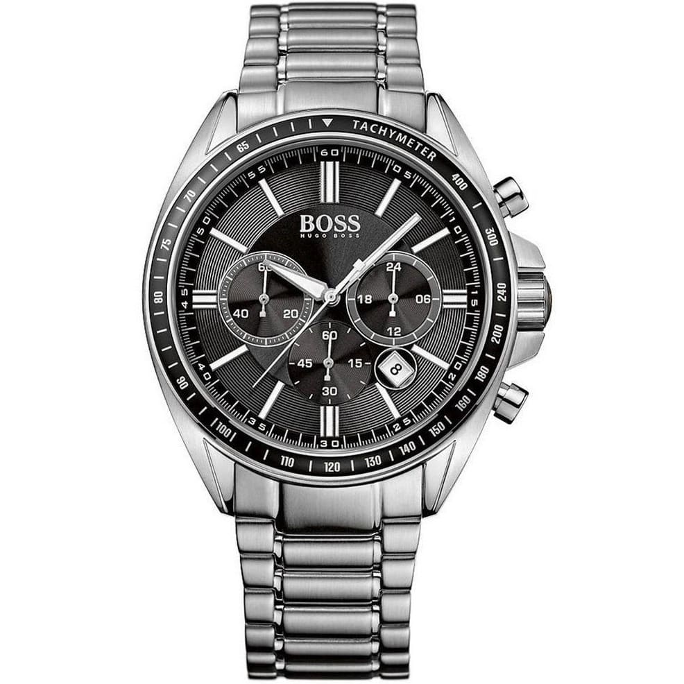 Hugo Boss Driver 1513080 44mm Men’s Chronograph Watch – Black Dial & Silver-tone Bracelet