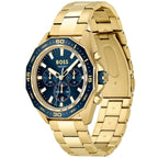Hugo Boss Energy 1513973 44mm Men’s Chronograph Watch – Blue Dial & Gold-tone Link Bracelet