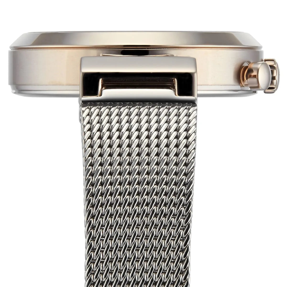 Hugo Boss Flawless 1502553 36mm Women’s Multifunction Quartz Watch – Silver Sunray Dial with Crystal Markers & Rose Gold Stainless Steel Mesh Bracelet