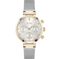 Hugo Boss Flawless 1502553 36mm Women’s Multifunction Quartz Watch – Silver Sunray Dial with Crystal Markers & Rose Gold Stainless Steel Mesh Bracelet