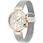 Hugo Boss Flawless 1502553 36mm Women’s Multifunction Quartz Watch – Silver Sunray Dial with Crystal Markers & Rose Gold Stainless Steel Mesh Bracelet