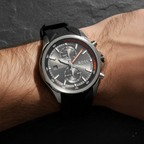 Hugo Boss Globetrotter 1513931 46mm Men’s Chronograph Watch – Grey Dial & Black Silicone Strap