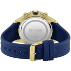 Hugo Boss Globetrotter 1513822 46mm Men’s Chronograph Watch – Blue Dial & Blue Silicone Strap